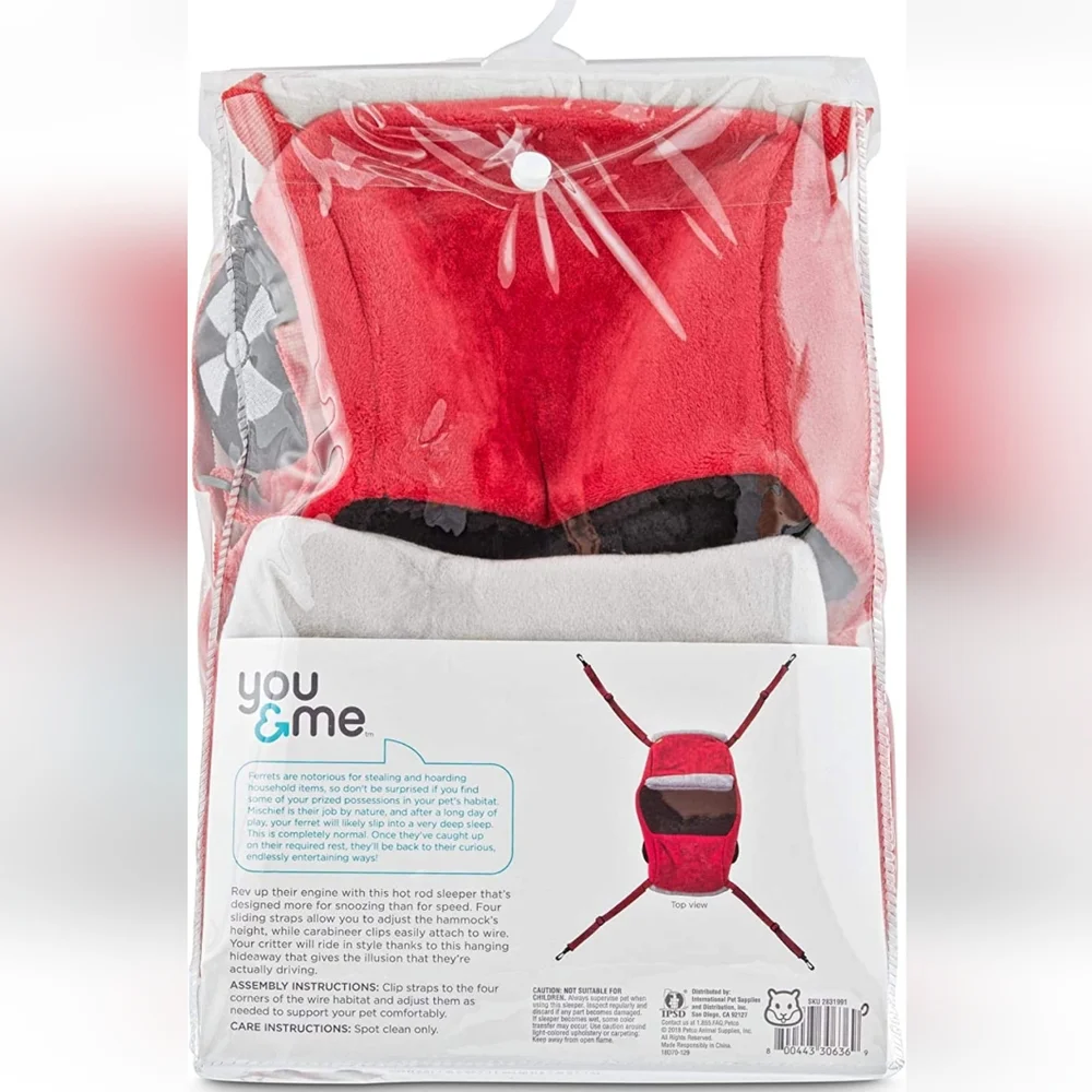 NWT🔥$29 Adorable Race Car Hammock for a Ferret, Guinea Pig, Flying Squirrel etc